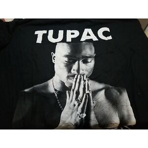 2PAC Tupac Trust Nobody‎ Short Sleeve Graphic Print 3XL Black Crew Neck Shirt